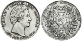 Altdeutsche Münzen und Medaillen
Bayern
Ludwig I., 1825-1848
Geschichtstaler 1827. Stiftung des Ludwigs-Ordens. vorzüglich. Jaeger 35. Thun 53. AKS...
