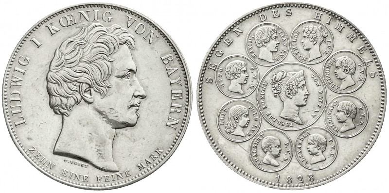 Altdeutsche Münzen und Medaillen
Bayern
Ludwig I., 1825-1848
Geschichtstaler ...