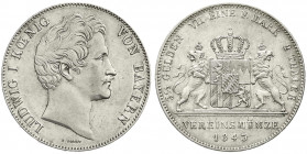 Altdeutsche Münzen und Medaillen
Bayern
Ludwig I., 1825-1848
Doppeltaler 1843. vorzüglich. Jaeger 65. Thun 74. AKS 74.