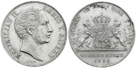 Altdeutsche Münzen und Medaillen
Bayern
Maximilian II. Joseph, 1848-1864
Doppeltaler 1850. gutes sehr schön, kl. Randfehler. Jaeger 85. Thun 91. AK...