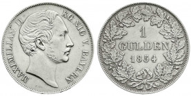 Altdeutsche Münzen und Medaillen
Bayern
Maximilian II. Joseph, 1848-1864
Gulden 1854. vorzüglich. Jaeger 82. AKS 151.