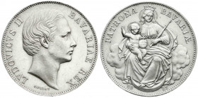 Altdeutsche Münzen und Medaillen
Bayern
Ludwig II., 1864-1886
Madonnentaler 1867. vorzüglich/Stempelglanz, winz. Randfehler. Jaeger 107. Thun 105. ...