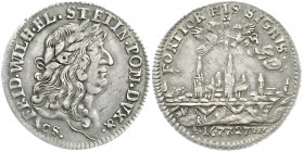 Altdeutsche Münzen und Medaillen
Brandenburg-Preußen
Friedrich Wilhelm, 1640-1688
Silberabschlag von den Stempeln des Doppeldukaten 1677, Berlin. E...