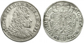Altdeutsche Münzen und Medaillen
Brandenburg-Preußen
Friedrich III., 1688-1701
2/3 Taler 1690 BH, Minden. BH neben dem Wappenschild, vorzüglich, kl...