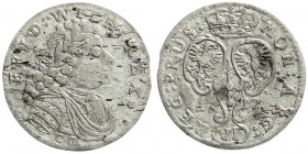 Altdeutsche Münzen und Medaillen
Brandenburg-Preußen
Friedrich Wilhelm I., 1713-1740
6 Gröscher 1717 CG, Königsberg, im Stempel aus 1716 geändert. ...