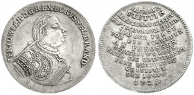 Altdeutsche Münzen und Medaillen
Brandenburg-Preußen
Friedrich Wilhelm I., 1713-1740
1/2 Taler 1721, Berlin, a.d. Huldigung in Stettin. sehr schön/...