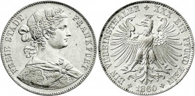 Altdeutsche Münzen und Medaillen
Frankfurt-Stadt
Vereinstaler 1860. Francofurtia mit Schleife. vorzüglich/Stempelglanz, selten in dieser Erhaltung. ...
