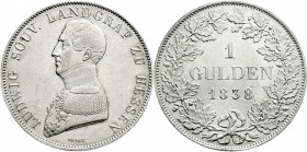 Altdeutsche Münzen und Medaillen
Hessen-Homburg
Ludwig, 1829-1839
Gulden 1838. vorzüglich/Stempelglanz, selten in dieser Erhaltung. Jaeger 2. AKS 1...