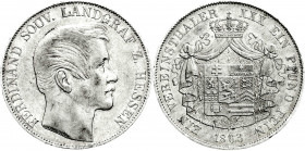 Altdeutsche Münzen und Medaillen
Hessen-Homburg
Ferdinand, 1848-1866
Vereinstaler 1863. fast vorzüglich. Jaeger 91. Thun 202. AKS 172.