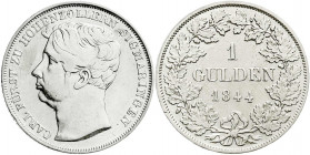 Altdeutsche Münzen und Medaillen
Hohenzollern-Sigmaringen
Karl, 1831-1848
Gulden 1844 ohne DOELL. sehr schön/vorzüglich, kl. Randfehler, selten. Ja...