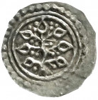 Altdeutsche Münzen und Medaillen
Lindau, königliche Münzstätte
Anonym
Brakteat o.J.(1185/1200). Lindenbaum mit 7 Blättern. 0,51 g. sehr schön/vorzü...