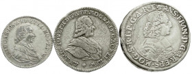 Altdeutsche Münzen und Medaillen
Mainz-Erzbistum
Lots
3 Silbermünzen: 15 Kreuzer 1690, 20 Kreuzer 1768 und 5 Kreuzer 1795. Slg. Walther: 452, 615, ...