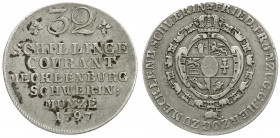 Altdeutsche Münzen und Medaillen
Mecklenburg-Schwerin
Friedrich Franz I., 1785-1837
32 Schillinge 1797. sehr schön. Jaeger 18b.
