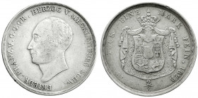 Altdeutsche Münzen und Medaillen
Mecklenburg-Schwerin
Friedrich Franz I., 1785-1837
2/3 Taler 1828. schön/sehr schön, Prägeschwäche. Jaeger 31. AKS...