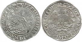 Altdeutsche Münzen und Medaillen
Ostfriesland
Edzard, Christoph und Johann v. Rietberg, 1540-1566
Reichstaler 1564, Emden. gutes sehr schön, Präges...
