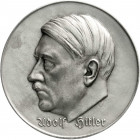 Medaillen
Drittes Reich
Einseitige Zinkmedaille o.J. von W. Kopf Hitler l. 51 mm. Im Etui. vorzüglich, min. korrodiert, selten. Colbert/Hyder -.