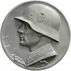 Medaillen
Drittes Reich
Einseitige Zinkmedaille o.J. von W. Soldatenbüste l. über Eichenlaub. 51 mm. Im Etui. vorzüglich, Kratzer