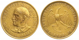 Medaillen
Drittes Reich
Bronzemedaille 1933, Bayr. Hauptmünzamt, auf Hitler und die Machtergreifung. Büste Hitler l./ Adler mit Hakenkreuz auf Brust...