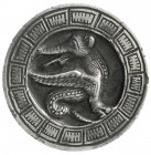 Medaillen
Tiermotive
Einseitige Silber- (oder dick versilberte?)-Medaille o.J. Fabelwesen. 48 mm; 154,74 g. Die RFA ergab 75% Silber, 25% Kupfer. vo...