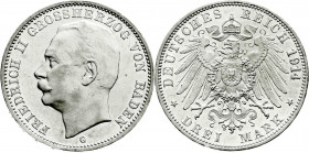 Reichssilbermünzen J. 19-178
Baden
Friedrich II., 1907-1918
3 Mark 1914 G. vorzüglich/Stempelglanz aus Polierte Platte, etwas berieben. Jaeger 39....