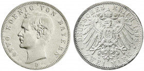 Reichssilbermünzen J. 19-178
Bayern
Otto, 1886-1913
2 Mark 1898 D. Seltenes Jahr. sehr schön. Jaeger 45.