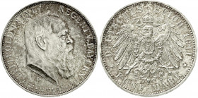 Reichssilbermünzen J. 19-178
Bayern
Luitpold 1911-1912
5 Mark 1911 D. Zum 90 jähr. Geb. vorzüglich/Stempelglanz, schöne Patina. Jaeger 50.