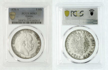 Reichssilbermünzen J. 19-178
Preußen
Wilhelm I., 1861-1888
5 Mark 1876 A. Im PCGS-Blister mit Grading MS 63. fast Stempelglanz, Prachtexemplar mit ...