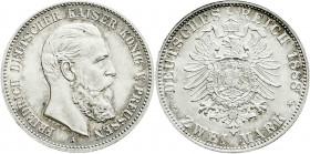 Reichssilbermünzen J. 19-178
Preußen
Friedrich III., 1888
2 Mark 1888 A. Stempelglanz, Prachtexemplar mit herrlicher Tönung. Jaeger 98.