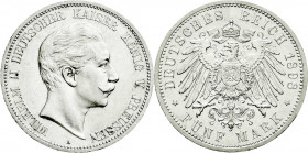 Reichssilbermünzen J. 19-178
Preußen
Wilhelm II., 1888-1918
5 Mark 1898 A. vorzüglich/Stempelglanz, kl. Kratzer. Jaeger 104.