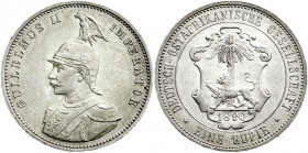 Kolonien und Nebengebiete
Deutsch Ostafrika
Rupie 1890. gutes vorzüglich. Jaeger N 713.