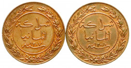 Kolonien und Nebengebiete
Deutsch Ostafrika
2 X 1 Pesa: 1890 und 1891. beide vorzüglich/Stempelglanz. Jaeger N710.