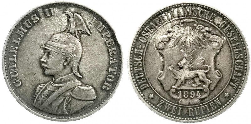 Kolonien und Nebengebiete
Deutsch Ostafrika
2 Rupien 1894. gutes sehr schön, R...