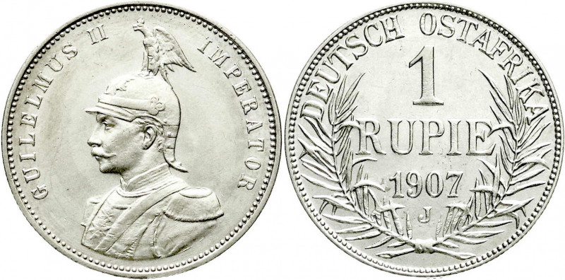 Kolonien und Nebengebiete
Deutsch Ostafrika
Rupie 1907 J. vorzüglich. Jaeger 7...