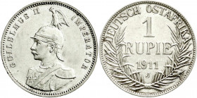 Kolonien und Nebengebiete
Deutsch Ostafrika
Rupie 1911 J. vorzüglich/Stempelglanz. Jaeger 722.