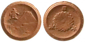 Notmünzen aus Porzellan (Länder,Städte,Firmen)
Staaten/- und Ländermünzen
Japan
1 Sen o.J. (1945), braun. Aufl. unter 200 Ex. sehr schön/vorzüglich...