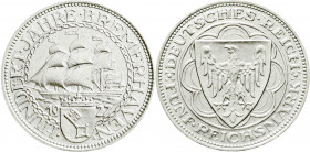 Weimarer Republik
Gedenkmünzen
5 Reichsmark Bremerhaven
1927 A. gutes vorzüglich. Jaeger 326.