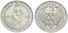 Weimarer Republik
Gedenkmünzen
3 Reichsmark Naumburg/Saale
1928 A. vorzüglich/Stempelglanz. Jaeger 333.