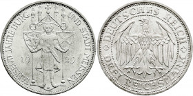 Weimarer Republik
Gedenkmünzen
3 Reichsmark Meissen
1929 E. prägefrisch. Jaeger 338.