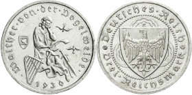 Weimarer Republik
Gedenkmünzen
3 Reichsmark Vogelweide
1930 E. fast Stempelglanz. Jaeger 344.