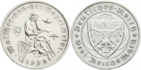 Weimarer Republik
Gedenkmünzen
3 Reichsmark Vogelweide
1930 F. vorzüglich. Jaeger 344.