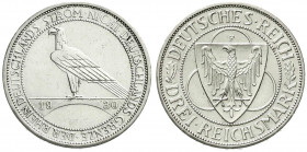Weimarer Republik
Gedenkmünzen
3 Reichsmark Rheinstrom
1930 F. vorzüglich/Stempelglanz. Jaeger 345.