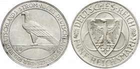 Weimarer Republik
Gedenkmünzen
5 Reichsmark Rheinstrom
1930 F. vorzüglich/Stempelglanz. Jaeger 346.