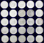 Münzen der Deutschen Demokratischen Republik
Gedenkmünzen der DDR
25 X 10 Mark 1981, Hegel. prägefrisch, teils Patina. Jaeger 1581.