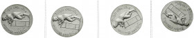 Münzen der Deutschen Demokratischen Republik
Gedenkmünzen der DDR
4 X 10 Mark 1990 A, Fichte. Originalverschweißt im Viererstreifen. Randschrift bei...