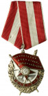 Orden und Ehrenzeichen
Russland
Sowjetunion, 1917-1991
Rotbannerorden der UdSSR. Ordenszeichen seit 1924. An Bandspange. Verleihungsnummer 849451. ...