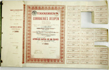 Varia
Historische Wertpapiere
Belgien
Original-Wertpapier-Abrissmappe mit 213 Aktien der Tanneries et Corroieries d'Eupen 1923, alle während der de...
