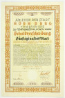 Varia
Historische Wertpapiere
Deutschland
Schuldverschreibung über 50000 Mark, 1.3.1923, Anlehen der Stadt Nürnberg. zweimal mittig gefaltet, III