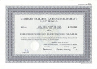 Varia
Historische Wertpapiere
Deutschland
244 X Aktie über 300 DM, Oldenburg Juni 1977. Gerhard Stalling AG. II