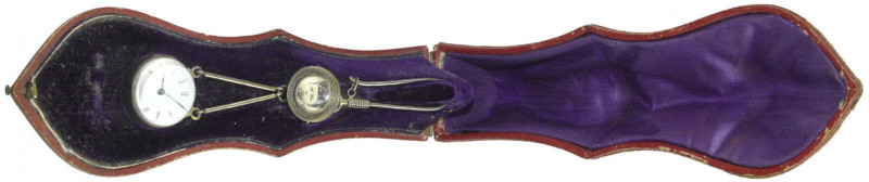 Varia
Uhren
Taschenuhren
Glaskugel-Uhr um 1880 mit Schlüsselaufzug an Haken m...