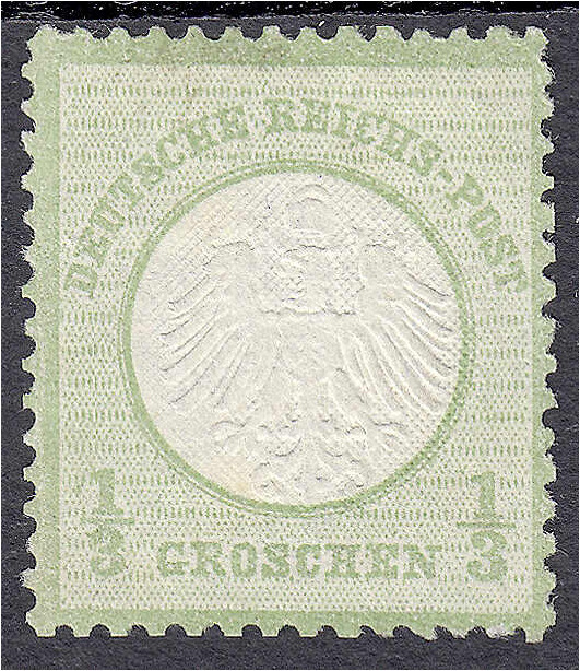 Briefmarken
Deutschland
Deutsches Reich
1/3 Groschen kleiner Brustschild 1872...
